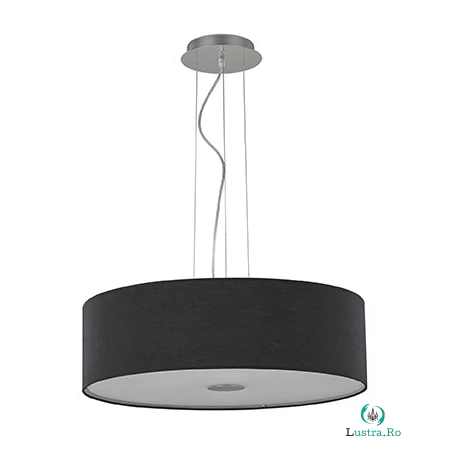 Lustra Woody, 4 becuri, dulie E27, D:500 mm, H:300/1100 mm, Negru