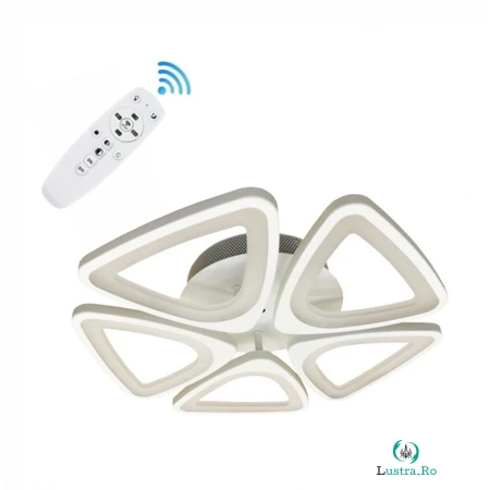LUSTRA LED 80W CU 5 BRATE 3 CULORI+IR 470mm x 85mm la 255.36 lei ron