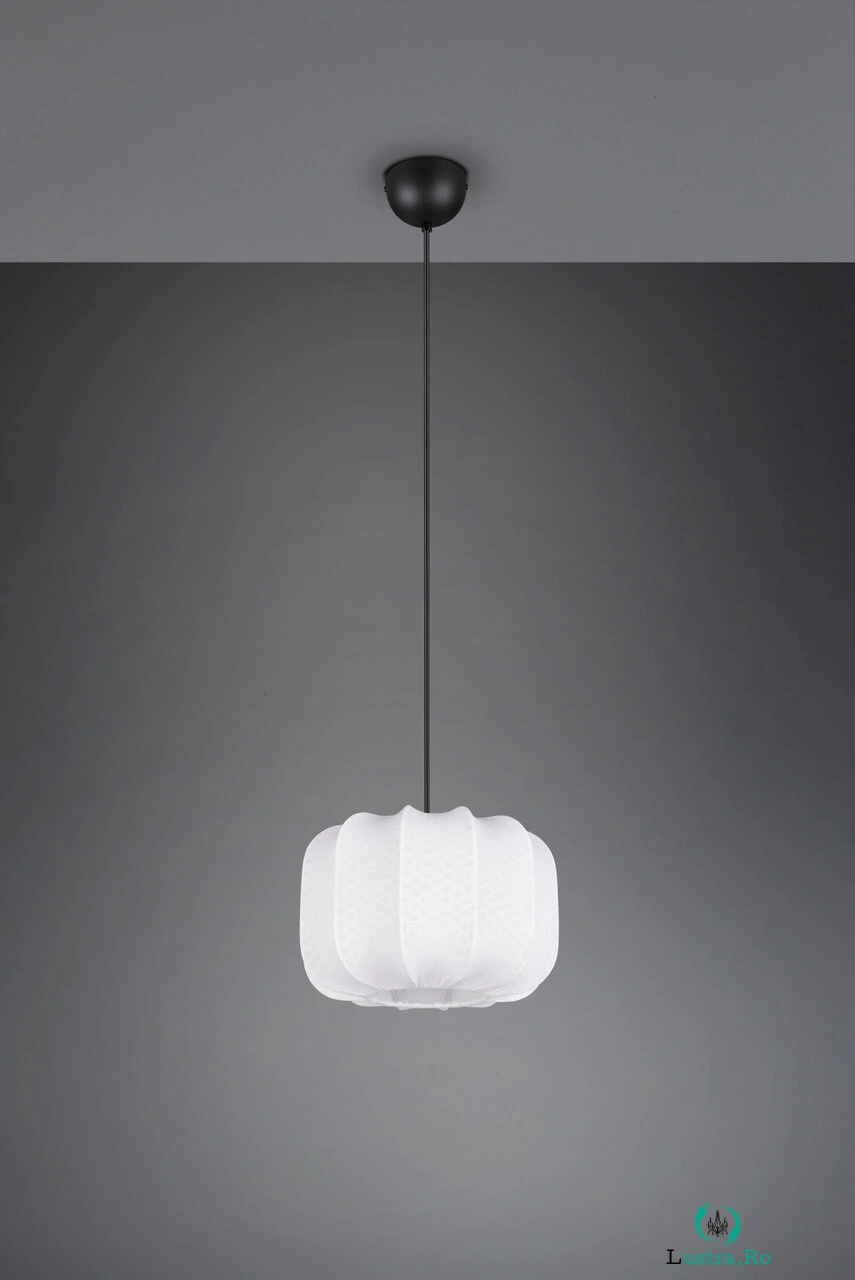 Lustra Madleine, RL, 25x150 cm, 10W, 1x E27, metal, negru mat/alb