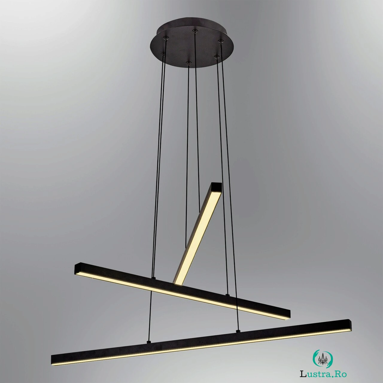 Lustra, Lightric, 414LRC1244, Negru