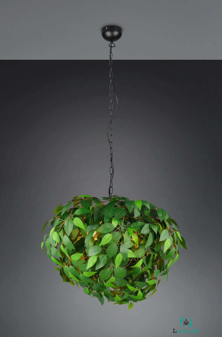 Lustra Leavy, RL, 70x150 cm, 28W, 4x E14, metal, verde