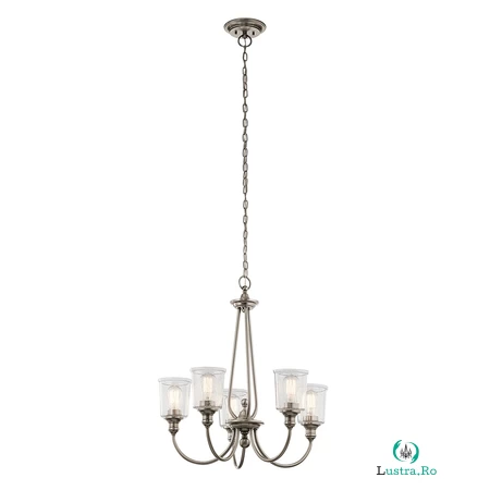 Corp de iluminat suspendat, lustra Waverly 5 Light Chandelier – Classic Pewter la 3,002.03 lei ron