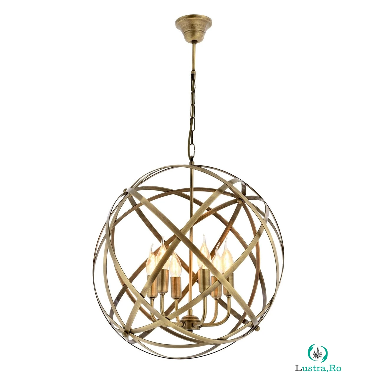Lustra, AV-4183-6E, Avonni, 50 x 90 cm, 6 x E14, 40W, aramiu antic la 956.00 lei ron