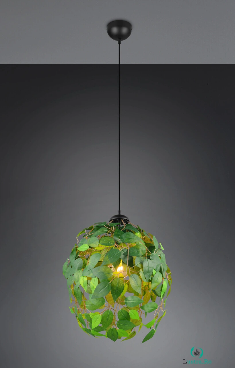 Lustra Leavy, RL, 38x150 cm, 28W, 1x E27, metal, verde